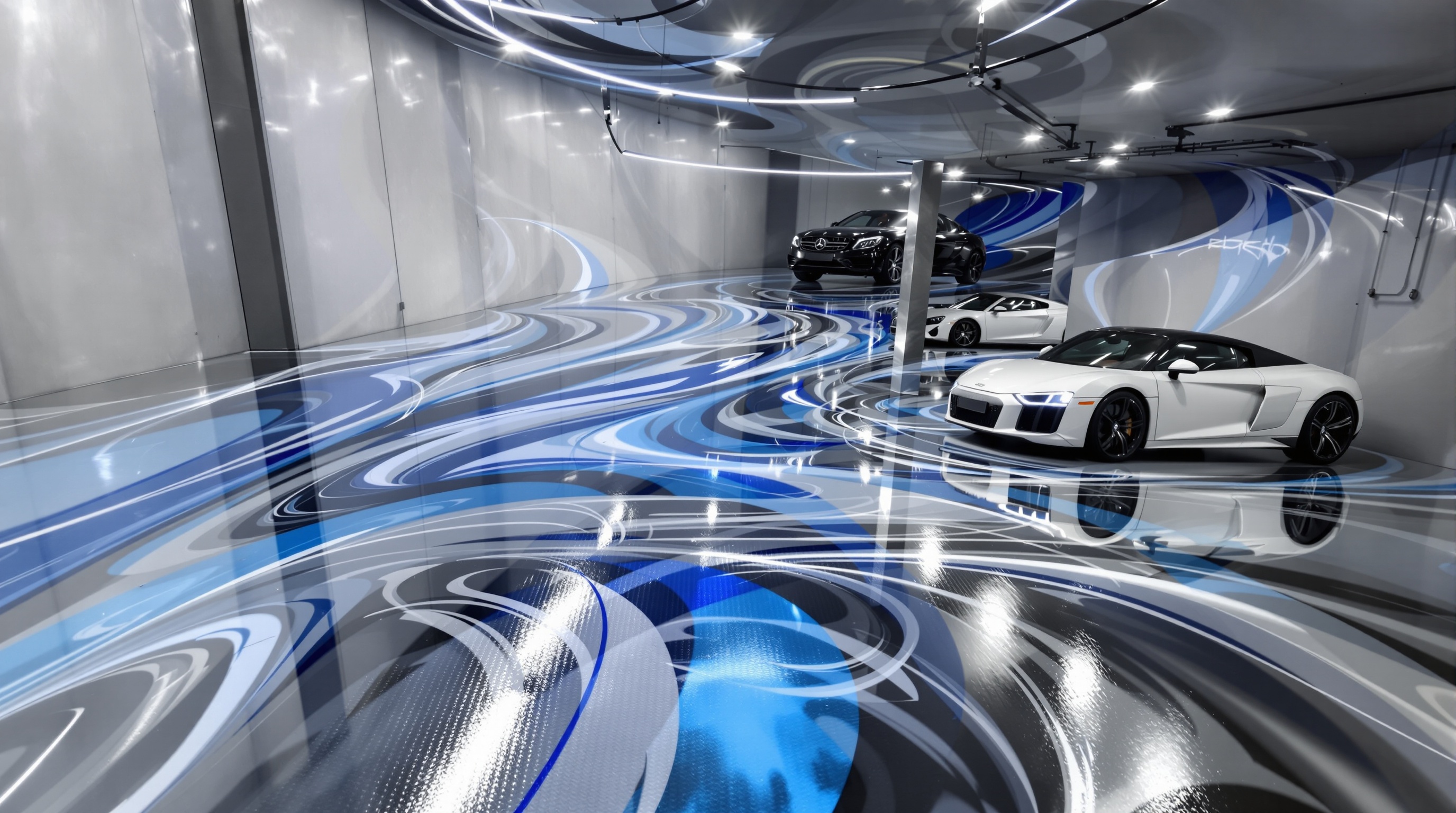 Piso epóxicos metálico premium instalado en Hermosillo